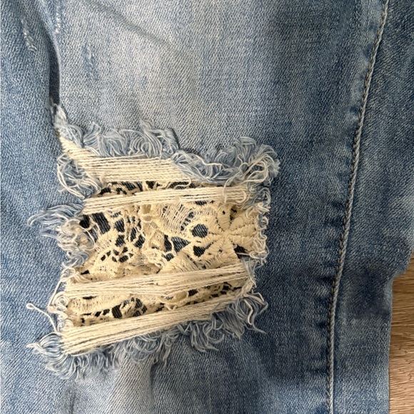 INC International Concepts Light Blue Distressed Skinny Jeans - Picture 5 of 7